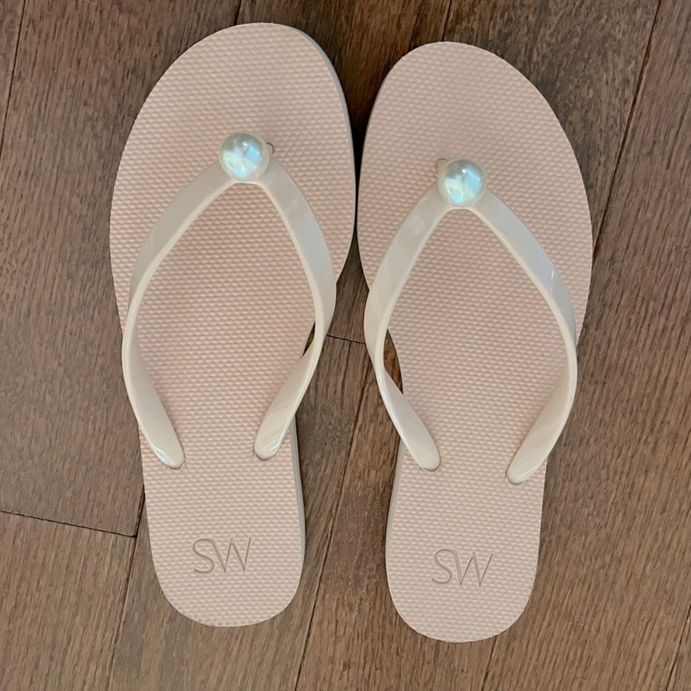 STUART WEITZMAN Blush Pink, Pearl, Flip Flop, Sandals